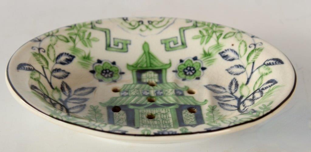 Blue & Green Pagoda Soap Dish